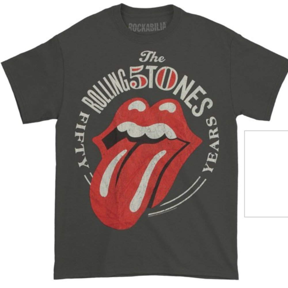 Rolling Stones Men's 50 Years Tongue T-shirt Vinta